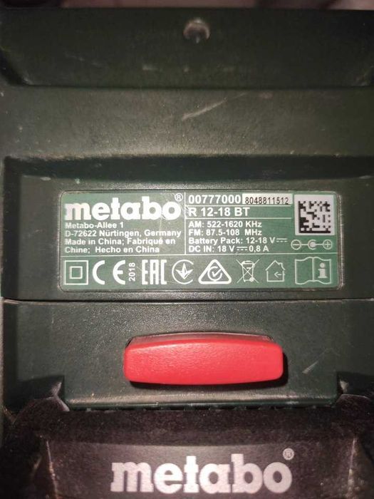 Metabo Radio de șantier 12V/,18V  Bluetooth