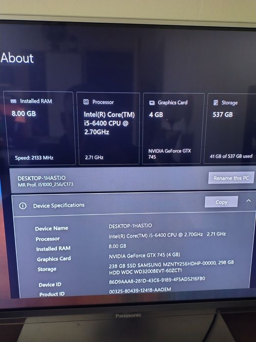 Unitate PC gaming i5 SSD GTX