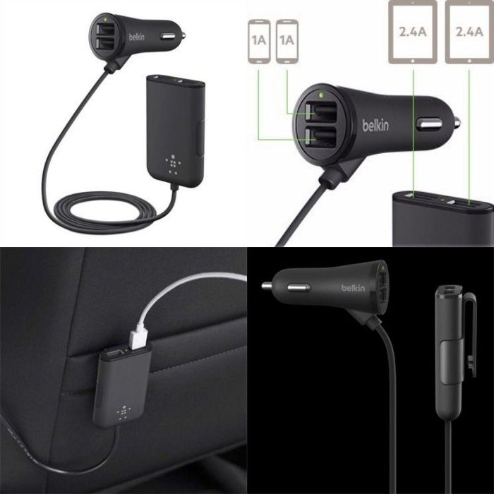 Belkin авто зарядно с 4 USB порта за лек автомобил, Германия