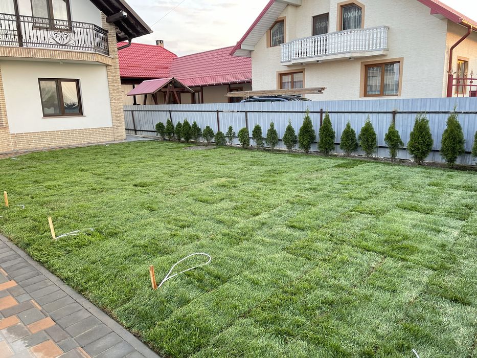 Gazon rulou cu sistem de irigatii