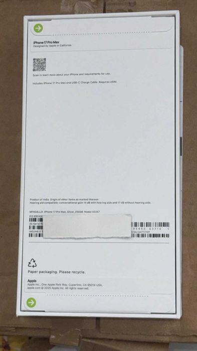 Iphone 17 pro max 256 Gb