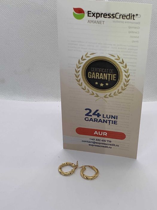 Cercei aur 18K 1.66g (Ag4 Dacia B.51567) Garantie 2 ani