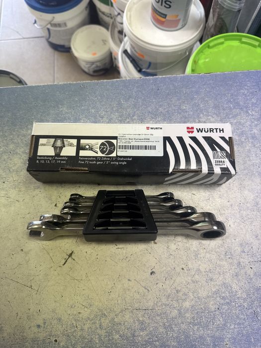 Wurth Zebra k-т звездогаечни ключове с тресчотки  5 броя