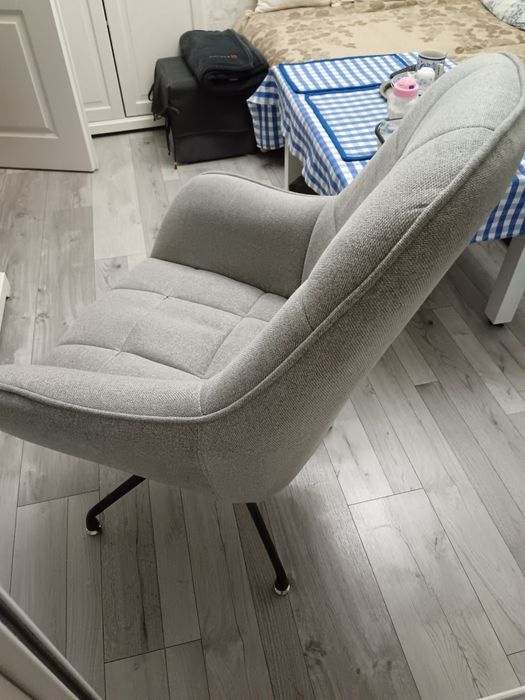 Стол фотьойл въртящ сив