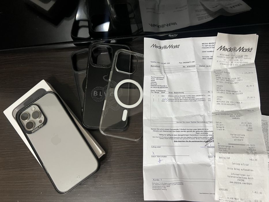 Vand Iphone 16 pro max 256 gb full box