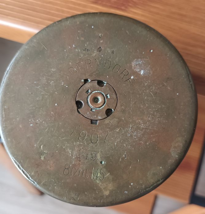 Trench art WWI – obuz Berndorfer 8 cm, front italian (Valbella)