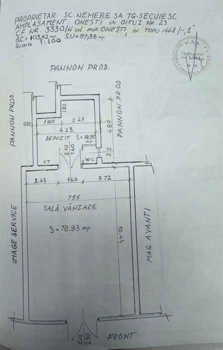 Spatiu comercial ultracentral de inchiriat in Onesti