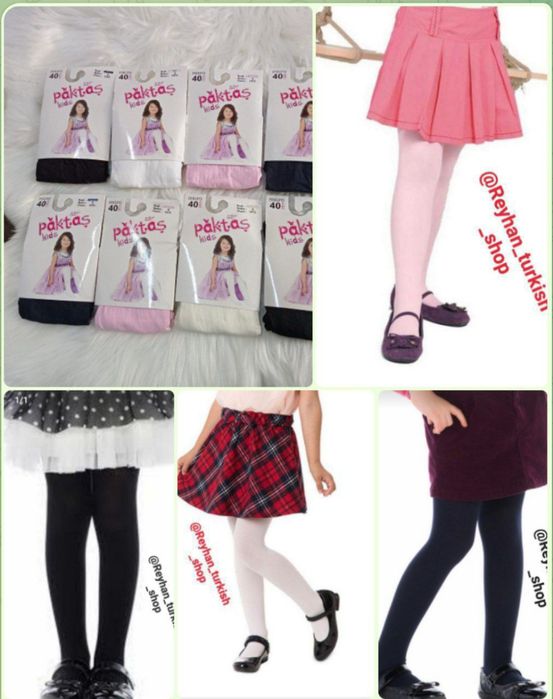 Kolgotki dlya devochek gladkiy 100% hlopok bambuk