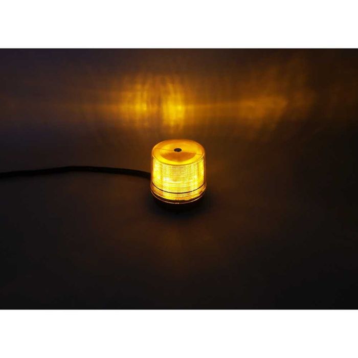 Girofar Auto LED Galben cu Prindere Magnetică – 12/24V, 26 LED-uri