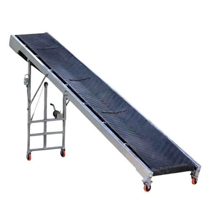 Ленточный транспортер с шевронной лентой