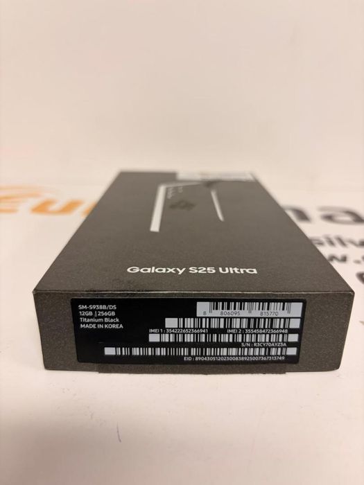 Samsung Galaxy S25 Ultra, 12GB RAM, 256GB, 5G, Titanium Black -T-
