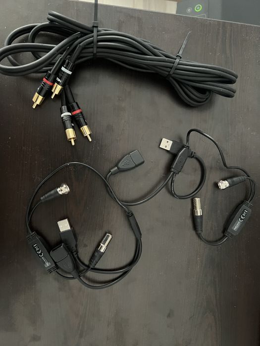 Pachet 3 Cabluri Audio-Video: Cablu RCA Stereo + 2 Adaptoare Delock USB-Coaxial