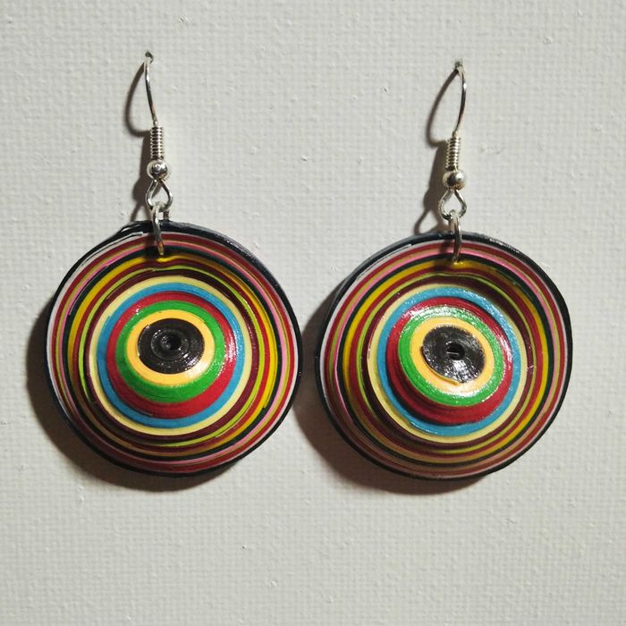 Обици - квилинг техника