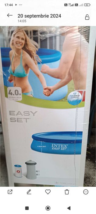 Piscina intex diam 4m