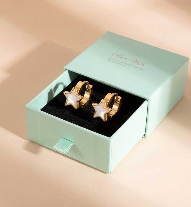 Cadou Ideal Premium Set Bratara Cercei Colier Otel Inox Placat Aur 18K