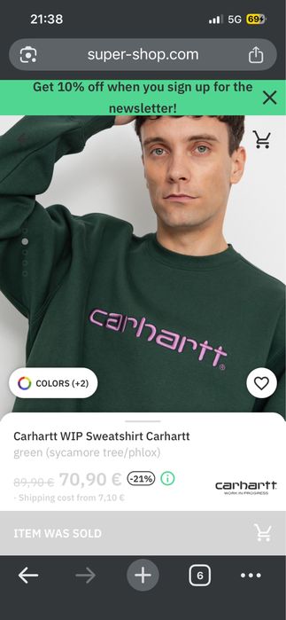 Carhartt Volcom sweatshirts