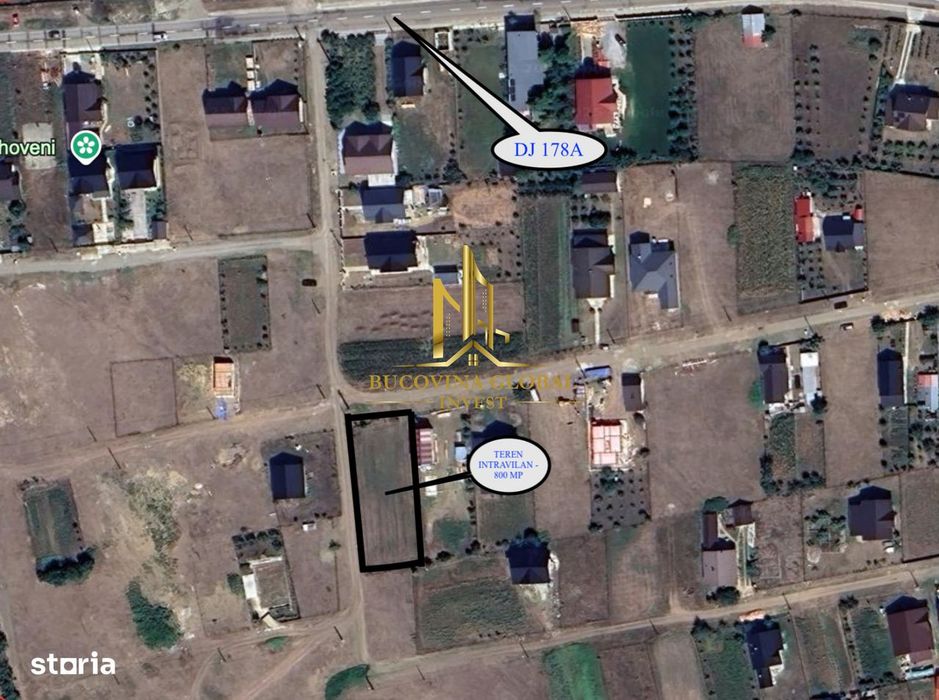 Teren intravilan 800 mp, Mihoveni (Scheia) – cu dublu acces