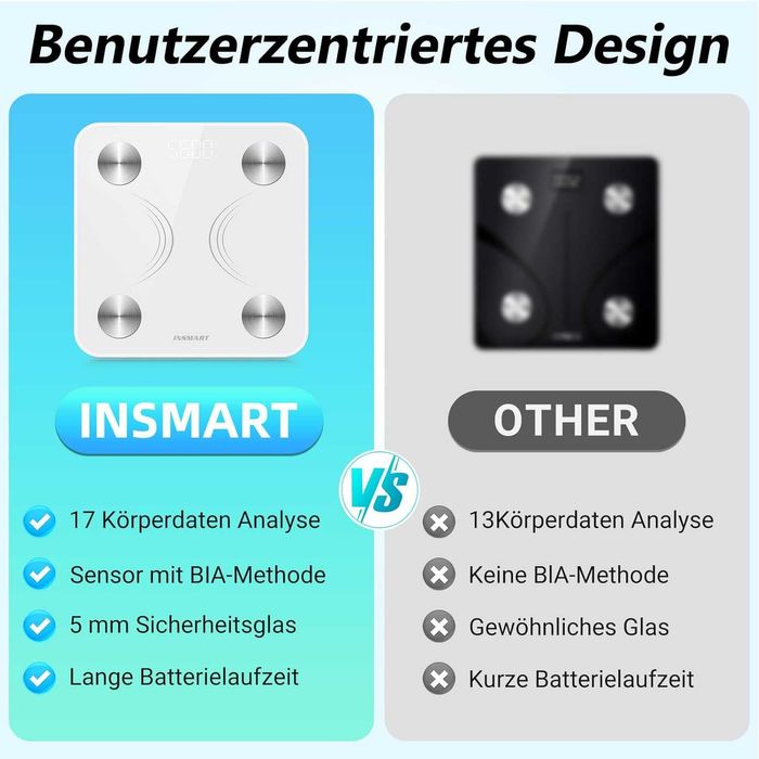 ПРОМО Нова Везна Bluetooth Кантар Анализатор Телесни Мазнини INSMART