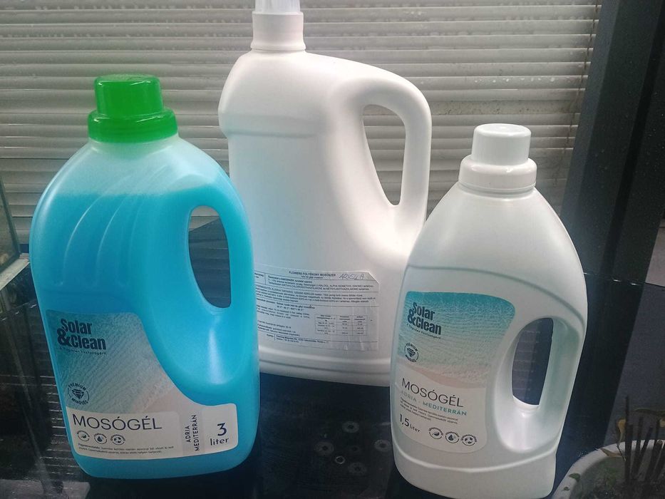 gama de Detergent lichid gel Solar & Clean - productie Ungaria - calitate Premium Detergent Gel concentrat pentru rufe,