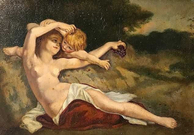 Tablou FOARTE, foarte VECHI, ulei/lemn, nesemnat