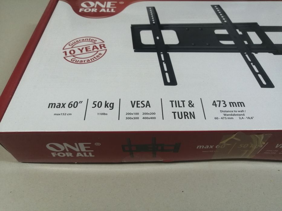 Стабилна стойка за телевизор One for All 32-60" до 50 кг! подвижна