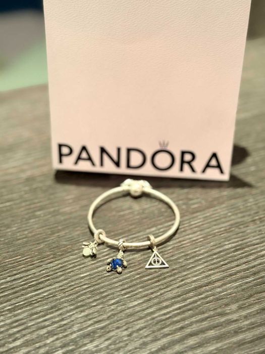 Гривна Pandora x Harry Poter твърда гривна "Златен снич", размер 17–19 см