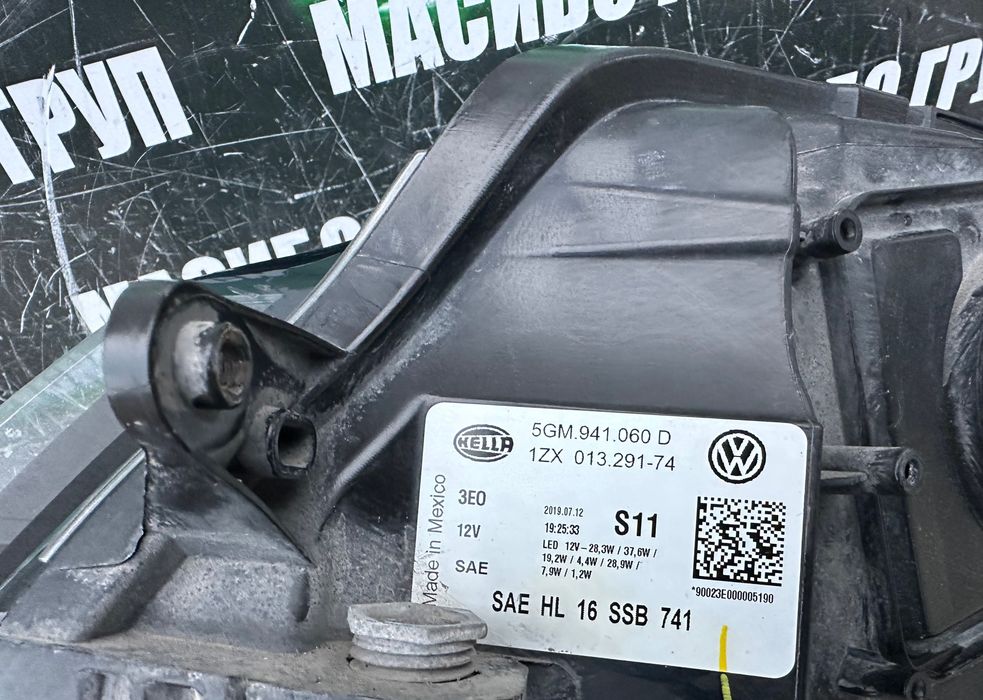 Фар десен фарове за Фолксваген Голф 7 фейс Vw Golf 7 7,5 facelift,USA