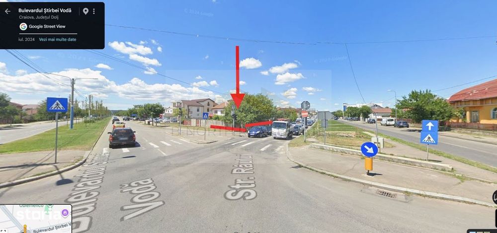 Teren 500 mp , colț stradal, vizibilitate maximă, lângă stadion – Crai