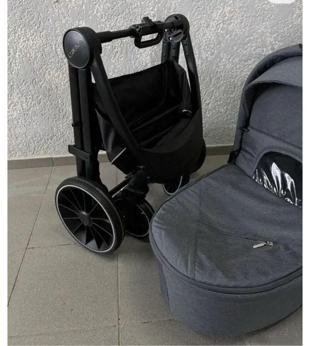 Коляска 3 в 1 luxmom серая