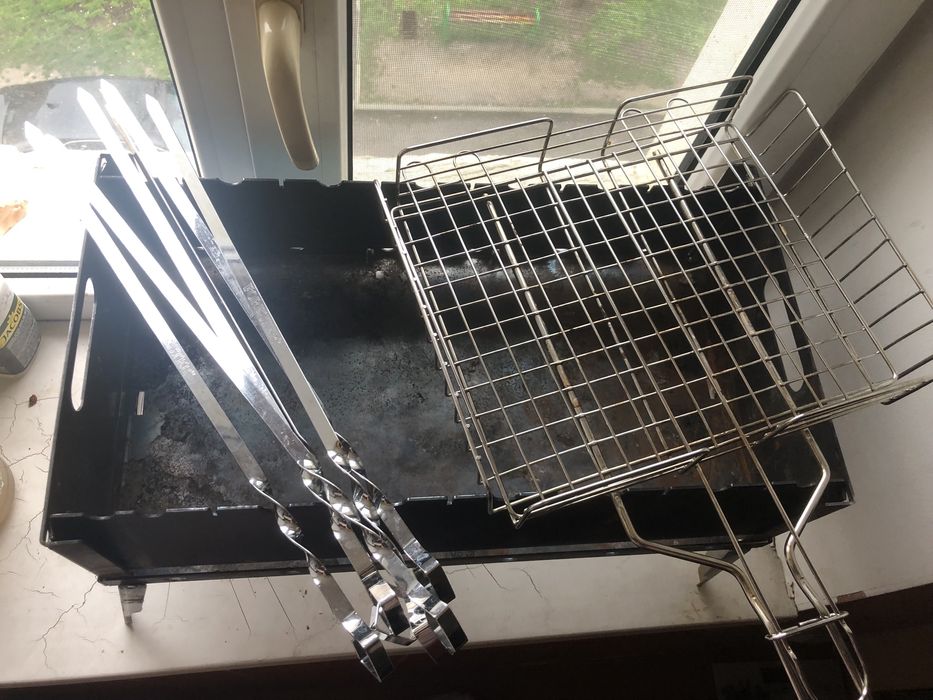 Мангал, решетка для гриля, шампура