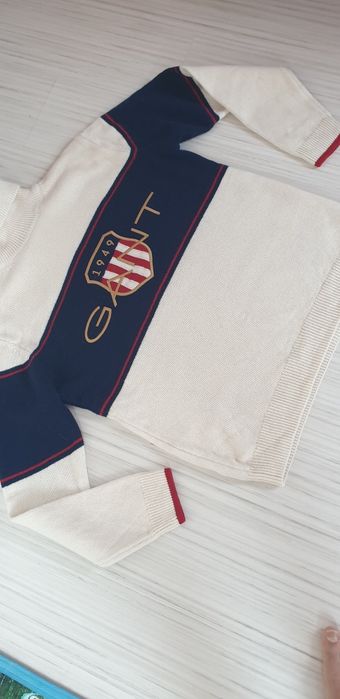 Gant  Wool Knit  / 2XL НОВО! ОРИГИНАЛ! Мъжко Вълнено Поло - Пуловер!