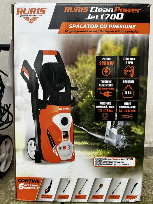 Aparat de spalat cu presiune RURIS Clean PowerJet 1700