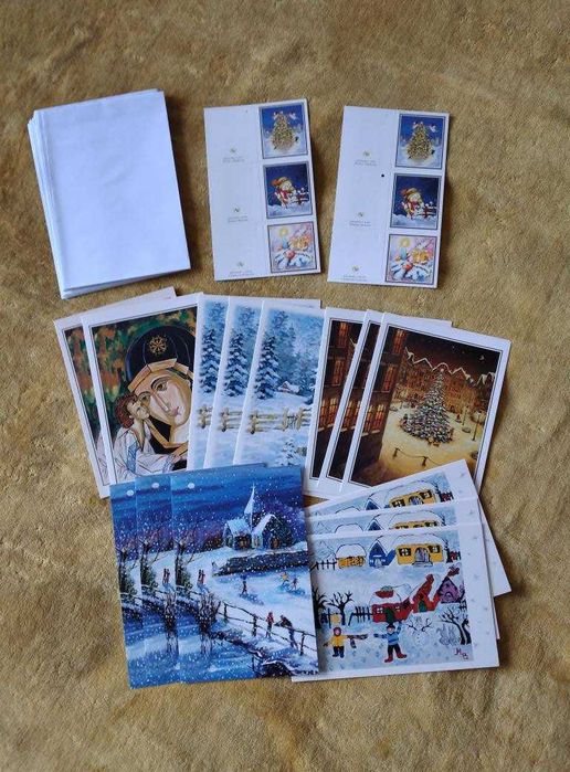 Коледни картички с пликове