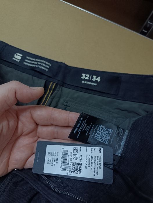 Оригинален панталон G-Star Raw Rovic Zip W32 W34 W36 нов мъжки cargo черен