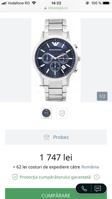 Ceas original Armani Classici