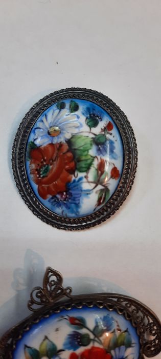 брошь финифть СССР