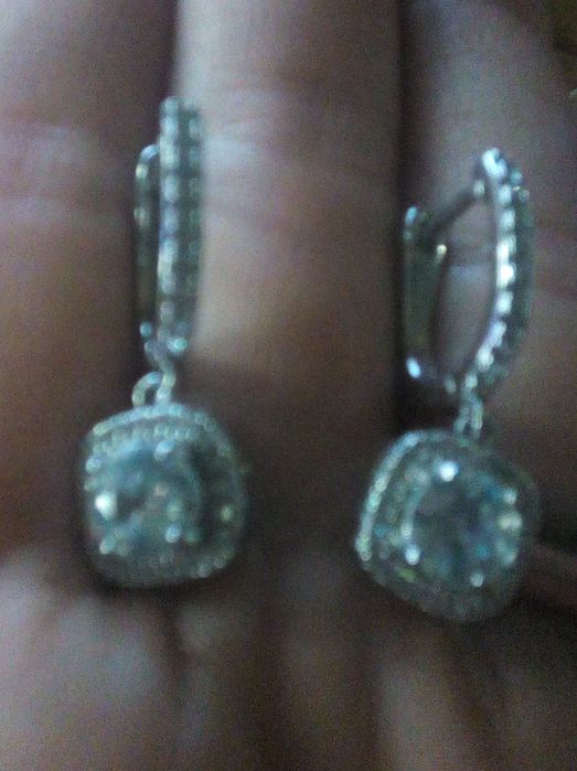 Superbi cercei de efect in forma de inima perla, zirconii - 4 modele