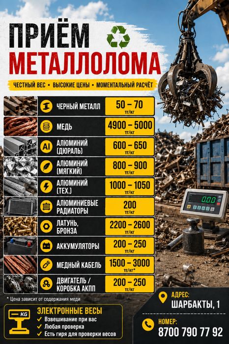 прием металла Астана
