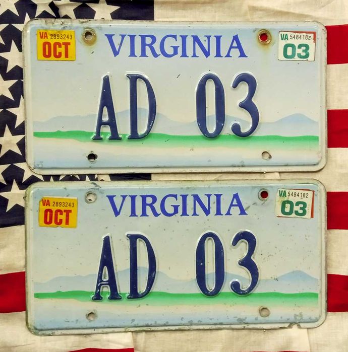 Американски Регистрационни Номера Табели USA Комплект ЧИФТ