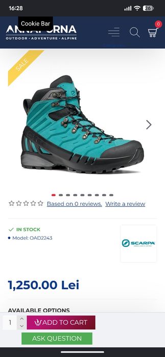 Scarpa Cyclone-S gtx, Nr 41.5, aproape noi