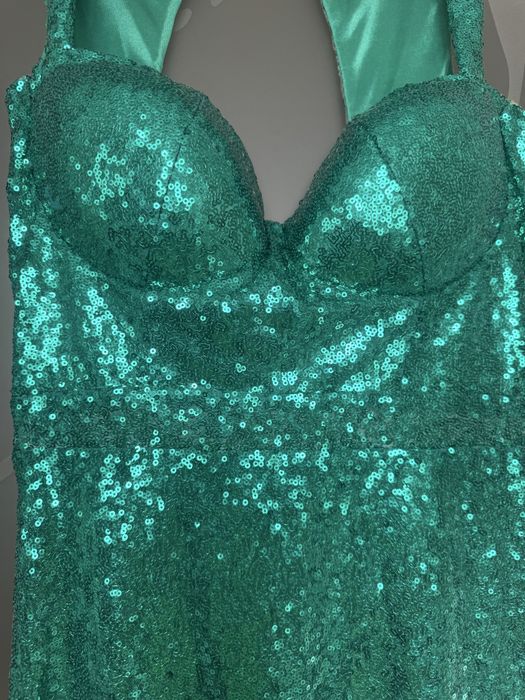 Rochie ocazie paiete verde Atmosphere