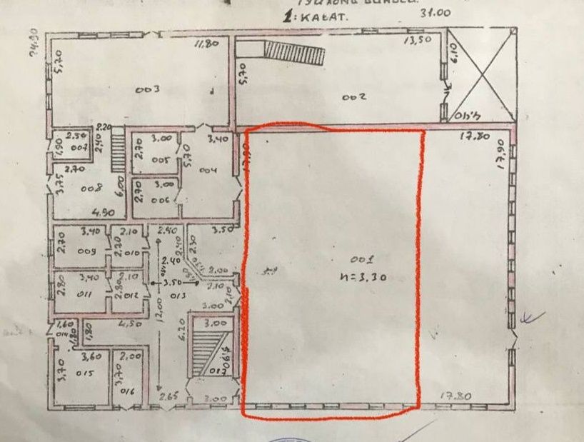 Аренда не жилого помещения 210 м2 первая линия Иик ота