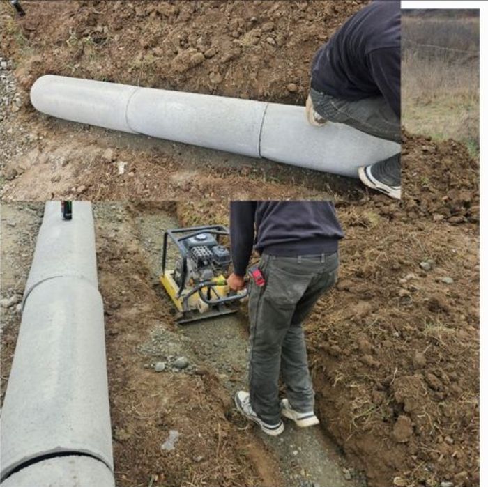 Racordări canalizare și utilități,excavații,nivelări,excavator,buldo
u