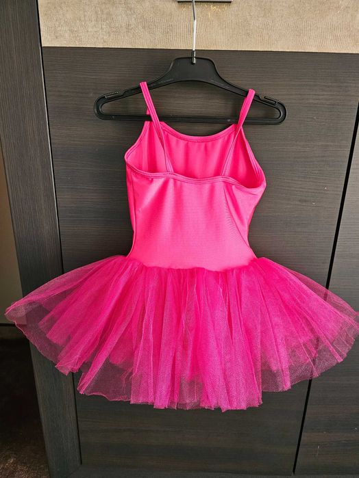 Rochiță balet/fluturaș fucsia, cu aripi și antenuțe, 4-6 ani