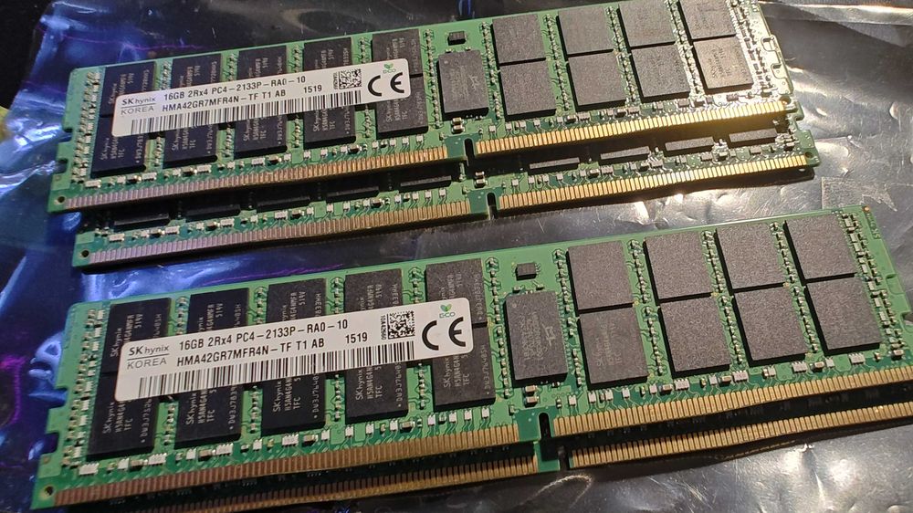Memorii ram server Samsung, Micron, ddr4 SK Hynix ECC kit 64gb 4*16 2133mhz