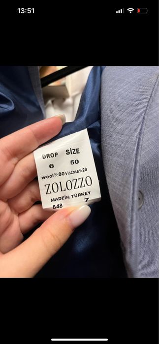 Costum 3 piese marimea 50 80% lana