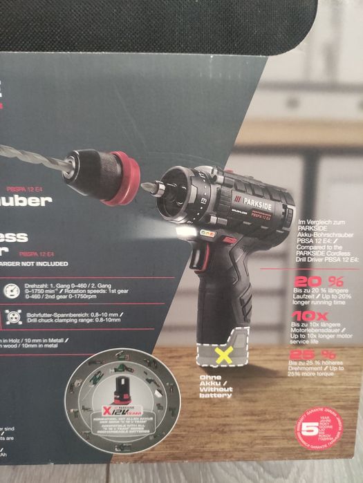 Bormasina 12 V Parkside Performance pe acumulator