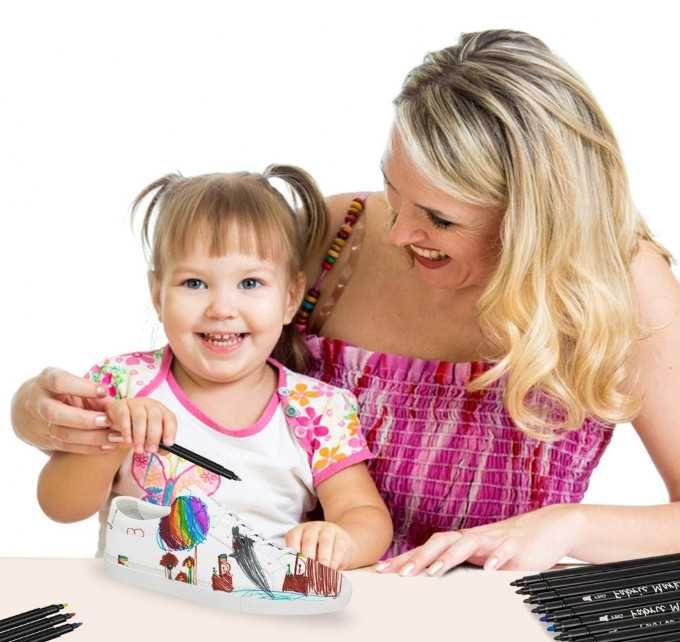 Комплкет арт маркери за текстил APOGO 24 цвята