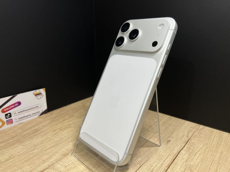 Iphone 17 Pro Max 256Gb Silver E-SIM Second-Hand 3 ani garanție, Telef