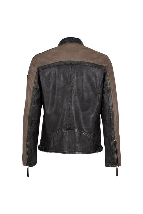 Geaca de Piele Barbati Mauritius Neagra GMNigel 2